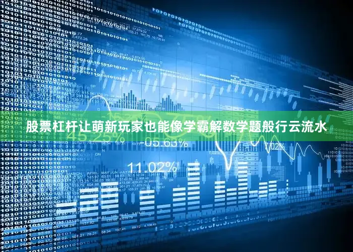 股票杠杆让萌新玩家也能像学霸解数学题般行云流水